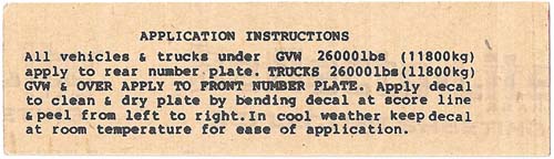 1980 Decal Application Instructions - Version B