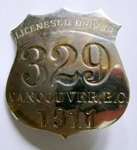 City of Vancouver Licence No. 329 (Delacote Collection)