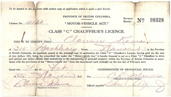 Pierre Delacote Collection - 1942 Class 'C' Licence