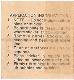 1972 Decal Application Instructions
