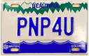 Undated Persoanlized Motorcycle Sample License Plate (2002 Base)