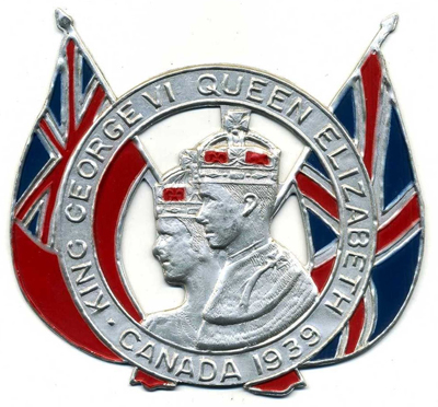 King George VI & Queen Elizabeth - Canada 1939 (Radiator Badge)